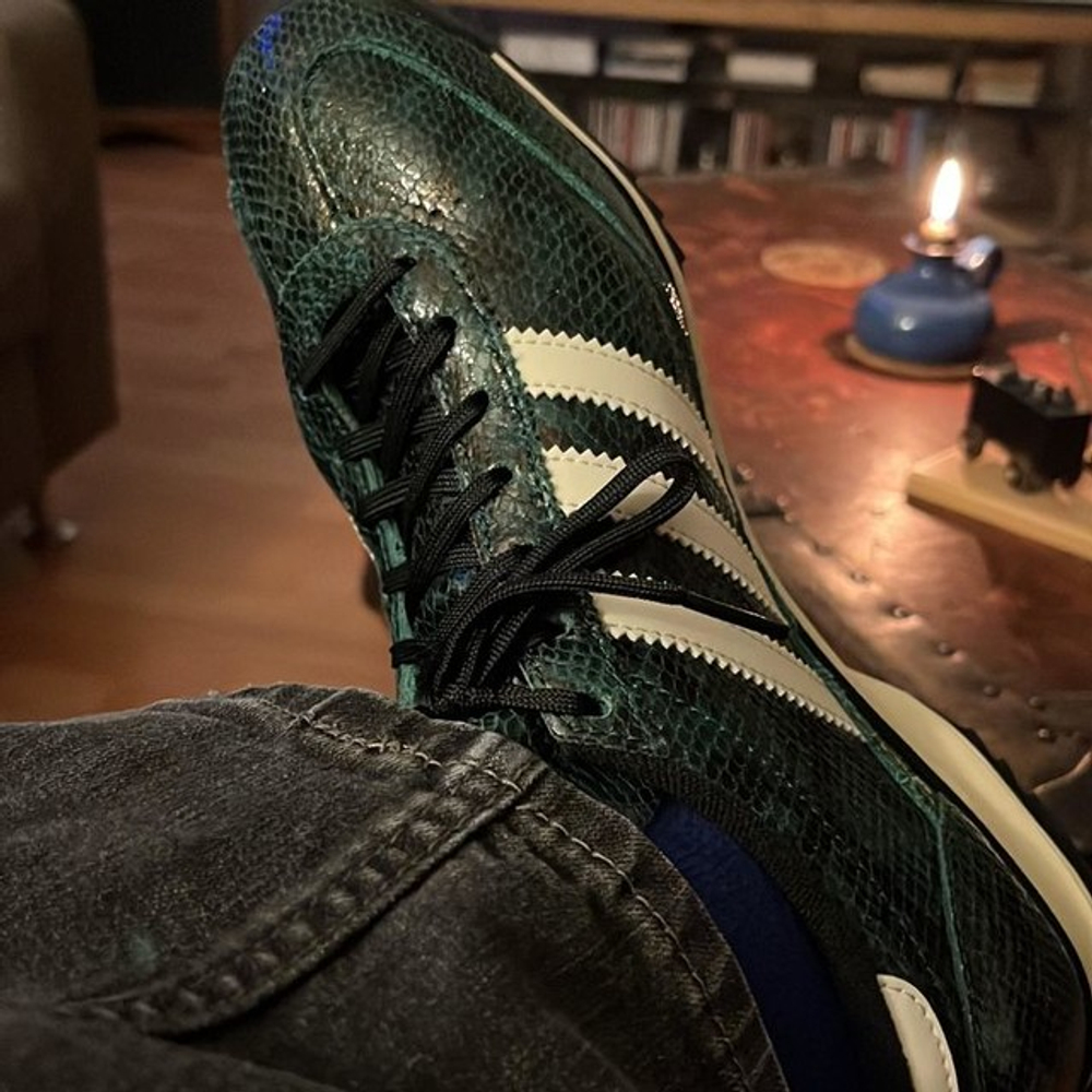 ADIDAS Кроссовки Sleeveless 72 OG с змеиным принтом, зеленый/черный