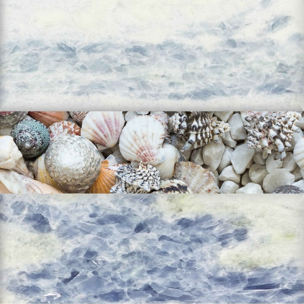 Панель ПВХ фотопечать 3D глянец Бразильская ракушка 2700х370 мм