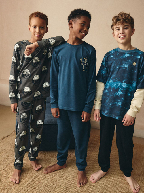 Пижама для мальчика Next K99-115, 3 шт., Синий, Темно-серый