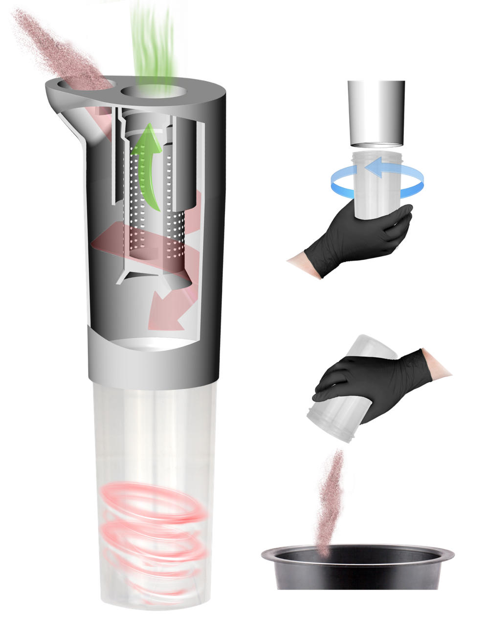 Вытяжка для педикюра Nail Assistant с насадкой №3 для правши