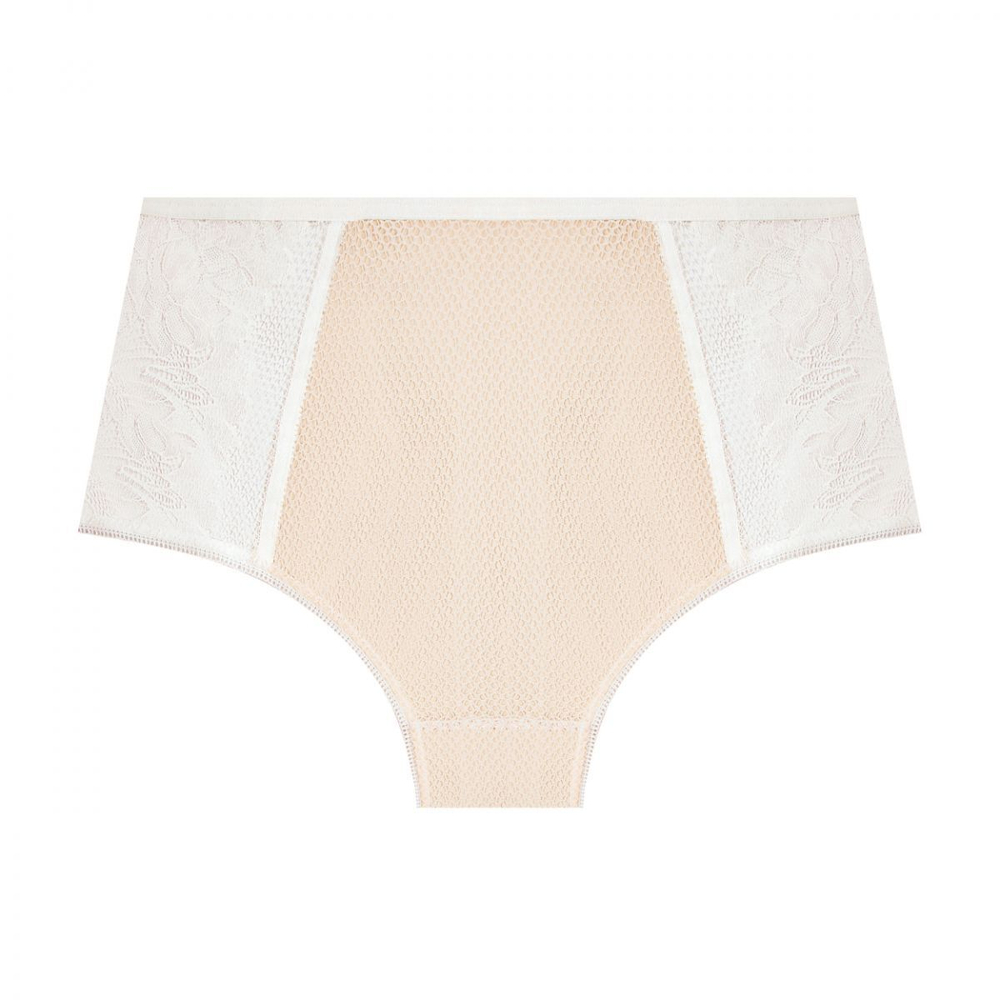 Трусики-слипы с широкими кружевными вставками (Размер: S) (Цвет: черный)