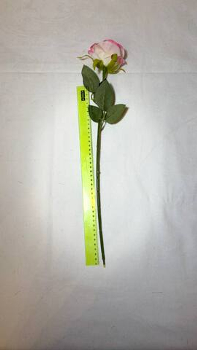 45 см розы белый-розовый