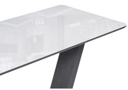 Стол на тумбе Иматра 140(180)х80х75 ультра белый / черный