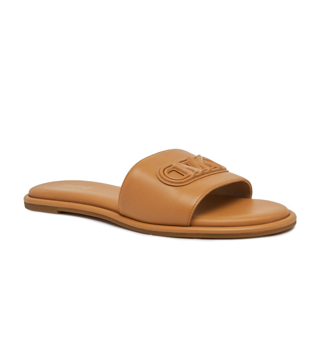 Шлепанцы кожаные saylor Michael Kors - коричневый(40H3SYFA1L)