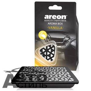 Ароматизатор в банке под сидение AREON  AROMA BOX  - Vanilla\Ваниль