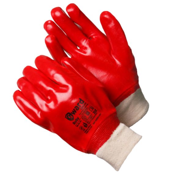 Перчатки Gward Ruby с покрытием ПВХ красного цвета