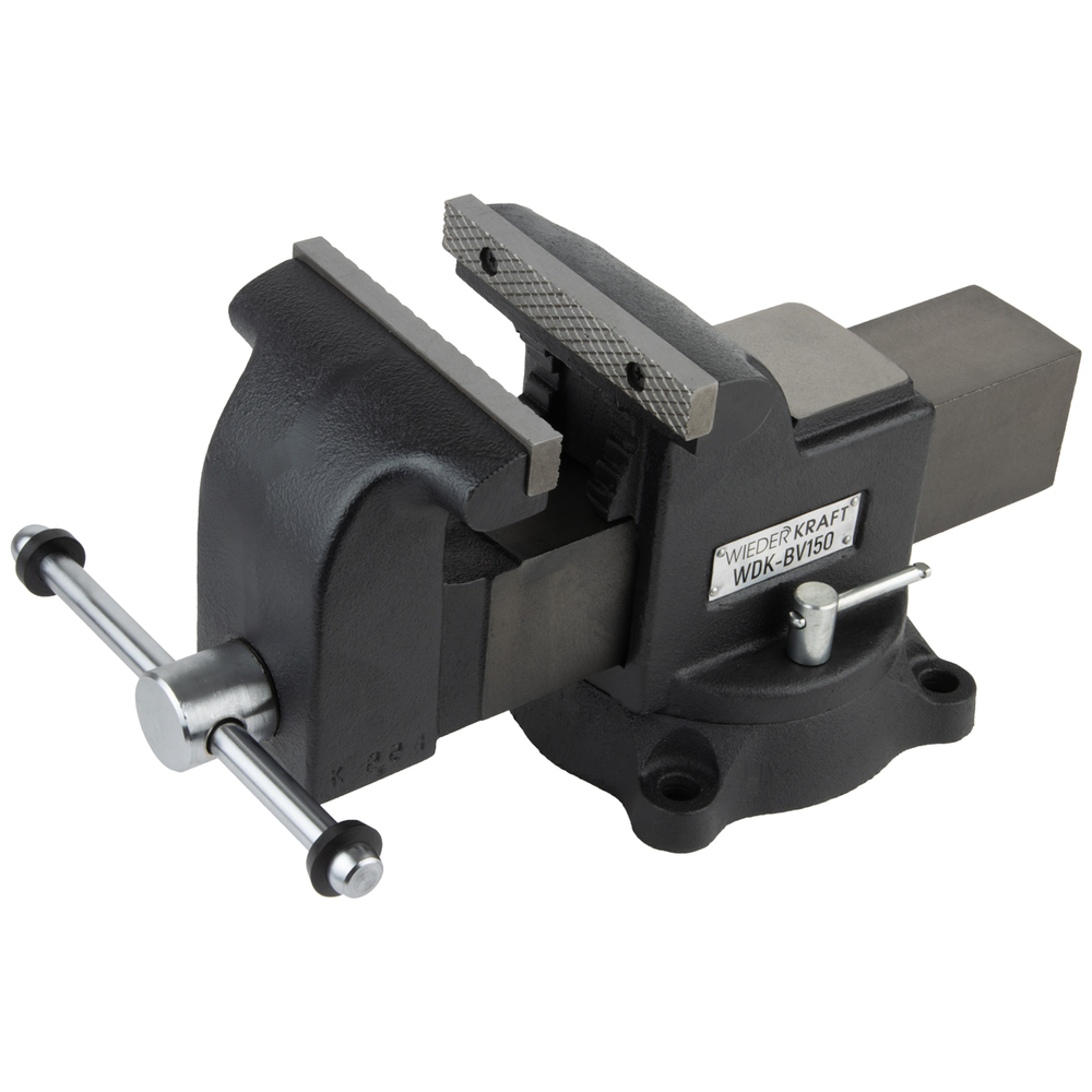 WDK-BV150 Профессиональные слесарные тиски поворотные с наковальней 150 мм