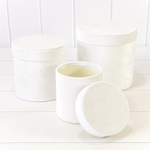 Коробка 18х17.7 см Набор 3 шт "Бархат" (Белый)