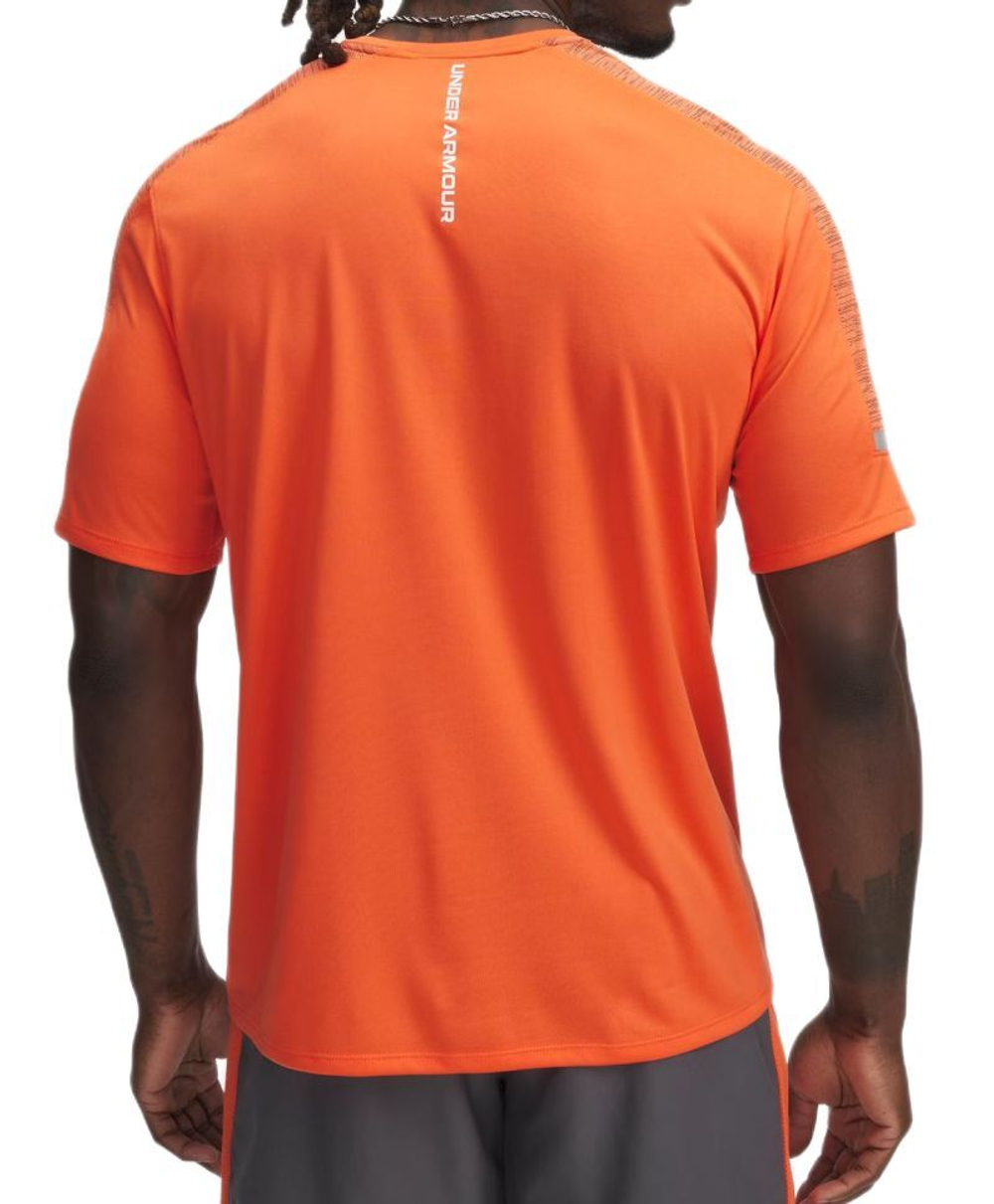 Мужская теннисная футболка Under Armour Tech Utility - fire/castlerock