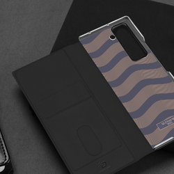 Чехол черного цвета из искусственной кожи от Dux Ducis для смартфона Samsung Z Fold SE (W25), серия Bril Series Case
