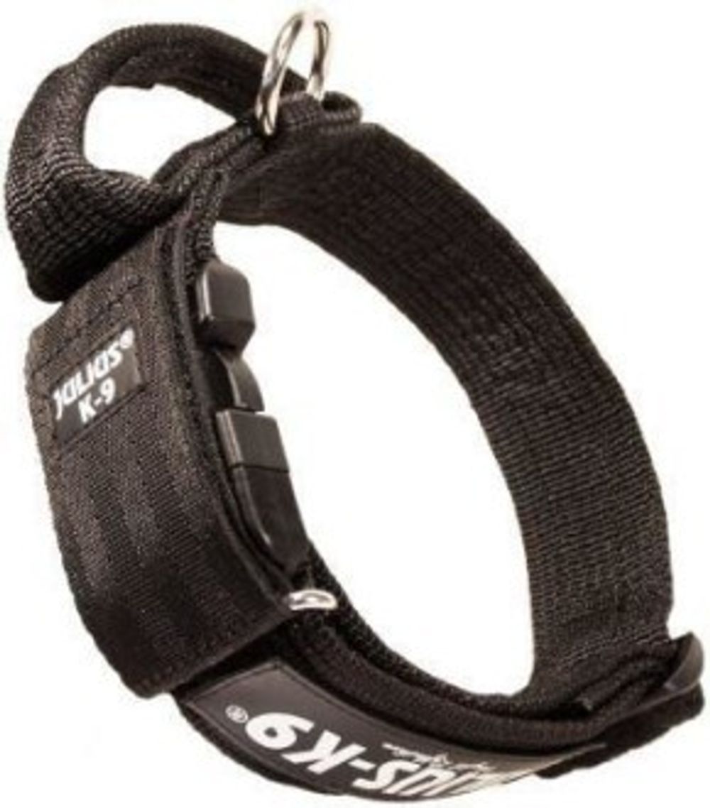 Ошейник для собак JULIUS-K9 Color & Gray закрытая ручка + скрытый локер, черный