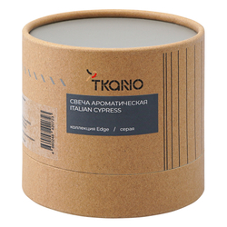 Свеча ароматическая с деревянным фитилём italian cypress из коллекции edge, серый, 60 ч