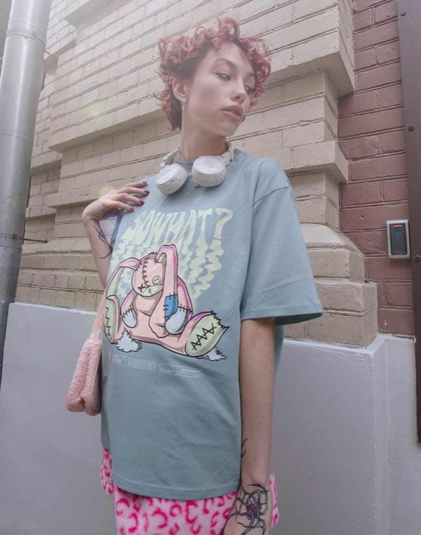 Футболка Rabbit Голубая - фото 3