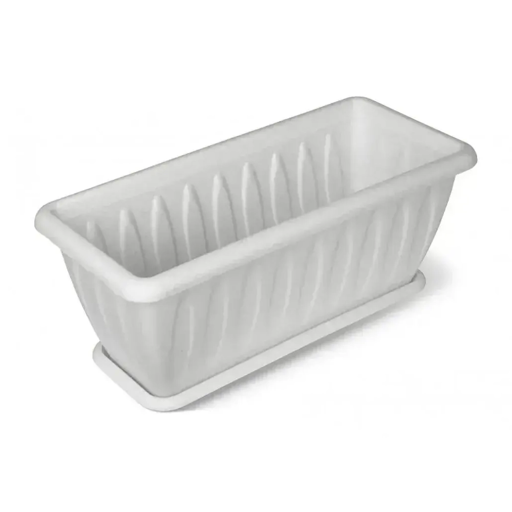 Ящик для растений Фелиция мрамор 40см с поддоном