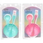 Набор косметический «Beauty Bar», кисточка, мерная ложка и чаша, микс два цвета, 16,5*9см