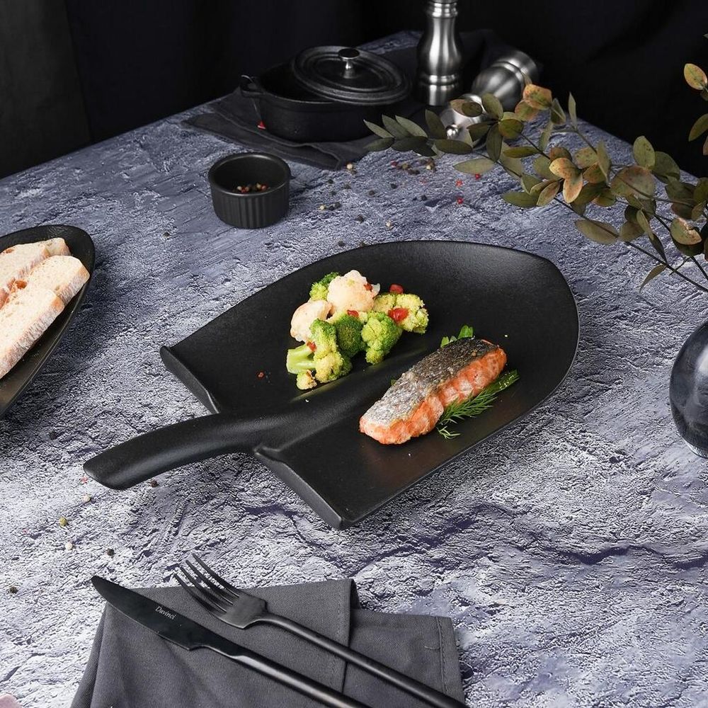 Блюдо "Лопата" 40*23*3,5 см черное Black Raw Stellar P.L. Proff Cuisine [1]