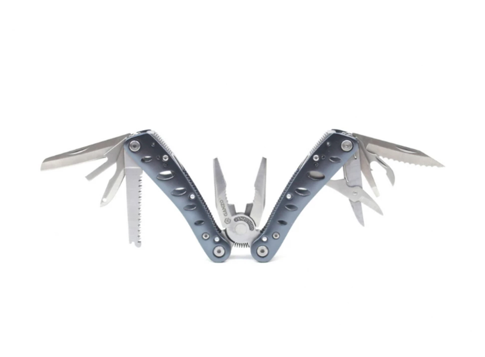 Мультитул "Ganzo", 102x50х20 мм, 22 предмета, цв.серый