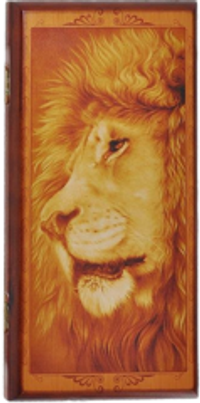 Нардя деревянные "Лев" 2 игры ( шашки, нарды), игральная доска 50 x 50 см. SA-42805