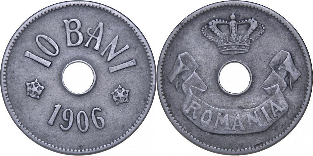 Румыния 10 бань, 1905 - 1906 Корона VF