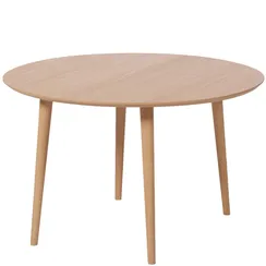 Стол раскладной Oakland Ø120-200x120 см, шпон дуба