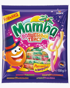 ЖЕВАТЕЛЬНЫЕ КОНФЕТЫ MAMBA  ВОЛШЕБНЫЙ ТВИСТ 150ГР