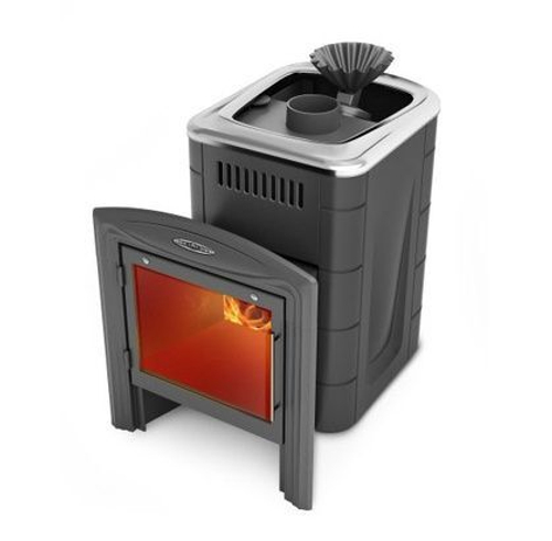 Печь для бани TMF Гейзер Мини 2016 Inox Витра ЗК ТО антрацит