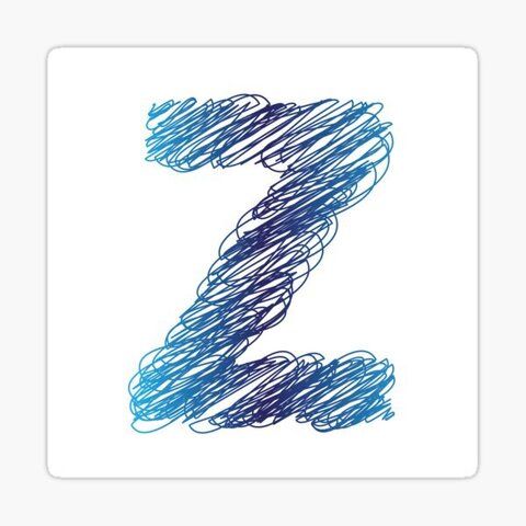Наклейка Z (рисованная)