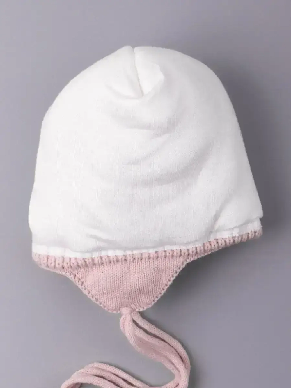 Шапка зимняя вязаная с помпоном для детей