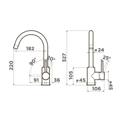 Смеситель Shinagawa-P-BE латунь/ваниль