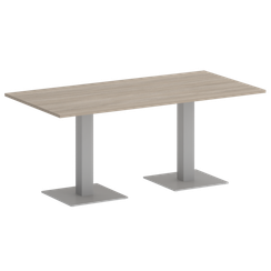 Home Office Стол прямоугольный VR.SP-5-180.2 Дуб Аттик/Металл Серый 1800*900*753