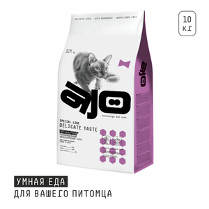 Сухой полнорационный корм AJO Cat Delicate Taste для привередливых кошек и котят