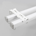 Тихий алюминиевый карниз для штор с бегунками, потолочный/настенный