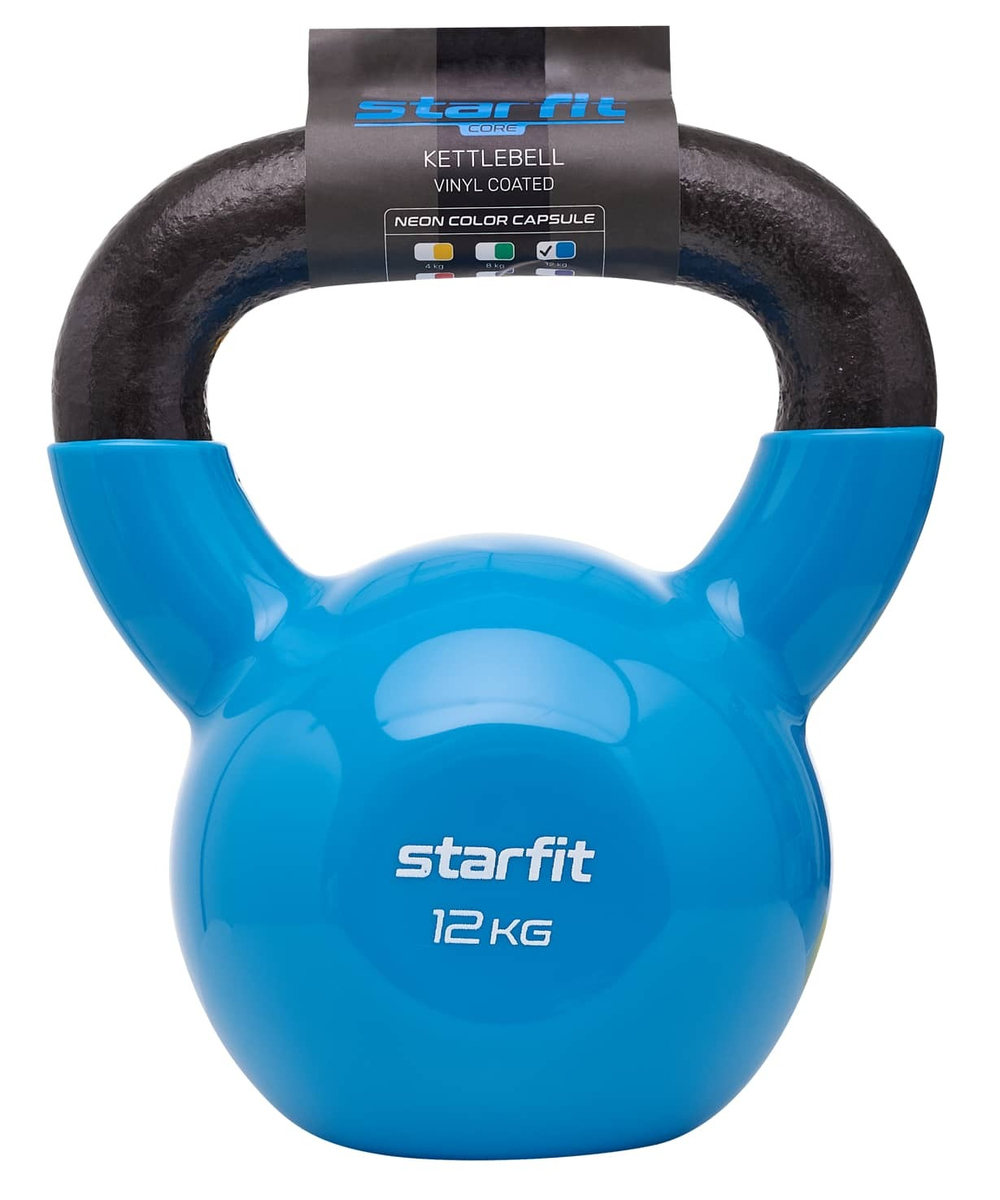 Гиря винил. STARFIT DB-401, 12 кг, цвет синий