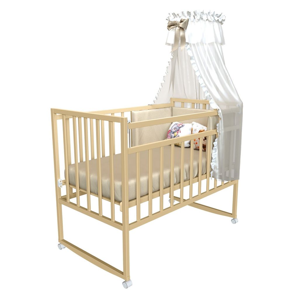 Кроватка Magico Mini 2 (колесо качалка, светлое дерево)