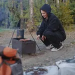 Худи Смерч оверсайз на молнии Флиска #7 черное