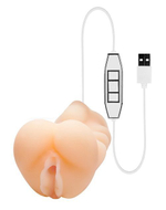 Мастурбатор-вагина JIZZM VIBRATING MASTURBATOR JESSICA с вибрацией (Цвет: телесный)