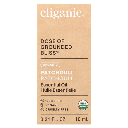 Cliganic, 100% чистое эфирное масло, масло пачули, 10 мл (0,33 жидк. унц.)