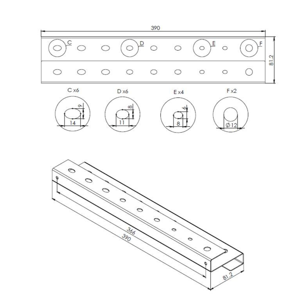 Держатель-органайзер отверток, на 18 отверток, настенный