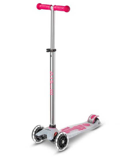 Самокат Maxi Micro Deluxe Flux LED Pink