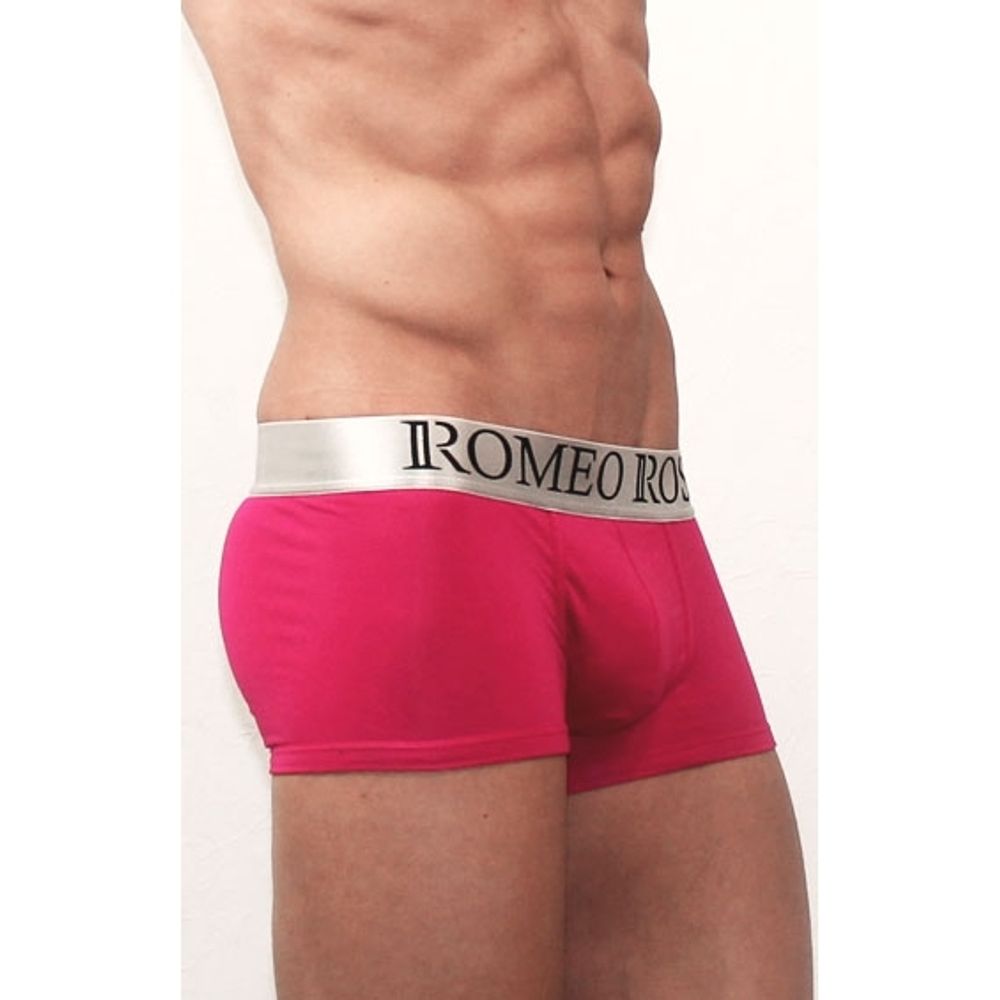 Мужские трусы боксеры малиновые Romeo Rossi Steel Dark Pink Boxer RR00009