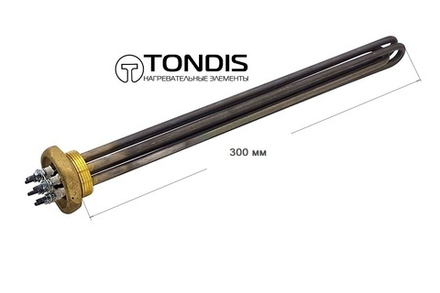 Блок ТЭНБ 6 кВт, 220/380В, нерж. сталь, фланец G2"(59 мм.)