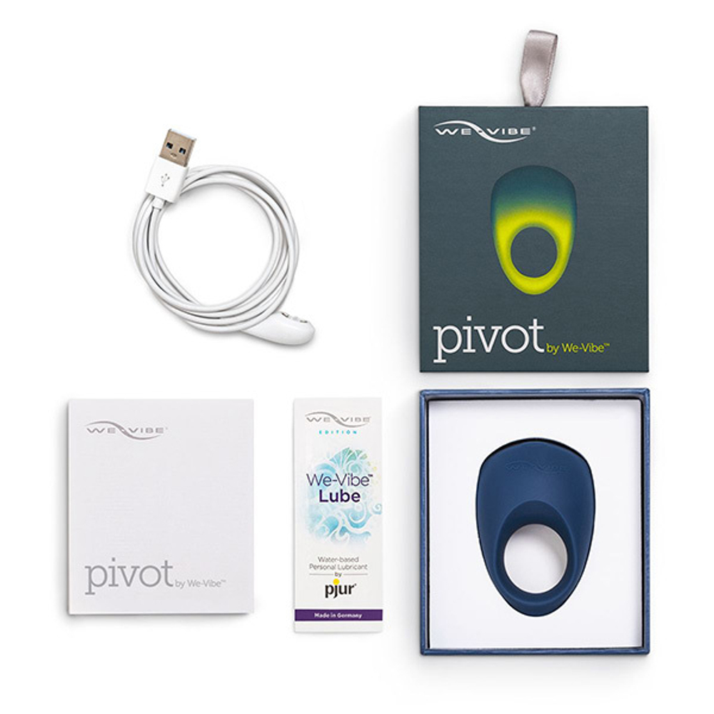 Синее эрекционное виброкольцо We-Vibe Pivot SNPVSG5