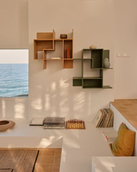 Модульный стеллаж Ina из МДФ с зелёным лаком 80 x 80 см