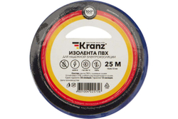 Изолента ПВХ KRANZ 0,13х15 мм, 25 м, синяя KR-09-2105