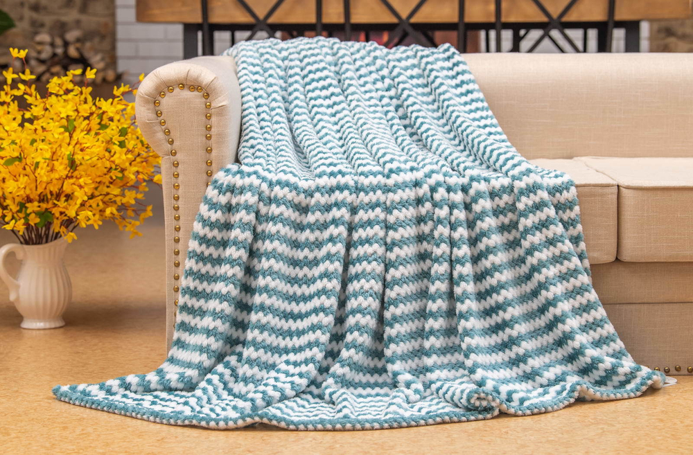 Плед 160х220 Sofi De MarkO Гринда морская волна