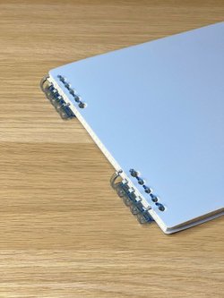 Блокнот квадратный в клетку 60л 195х210 мм голубой (8808-018)