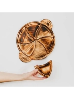 Деревянная менажница с ручками из кедра