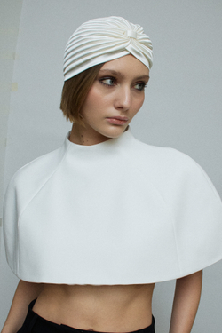 Чалма с драпировкой белая