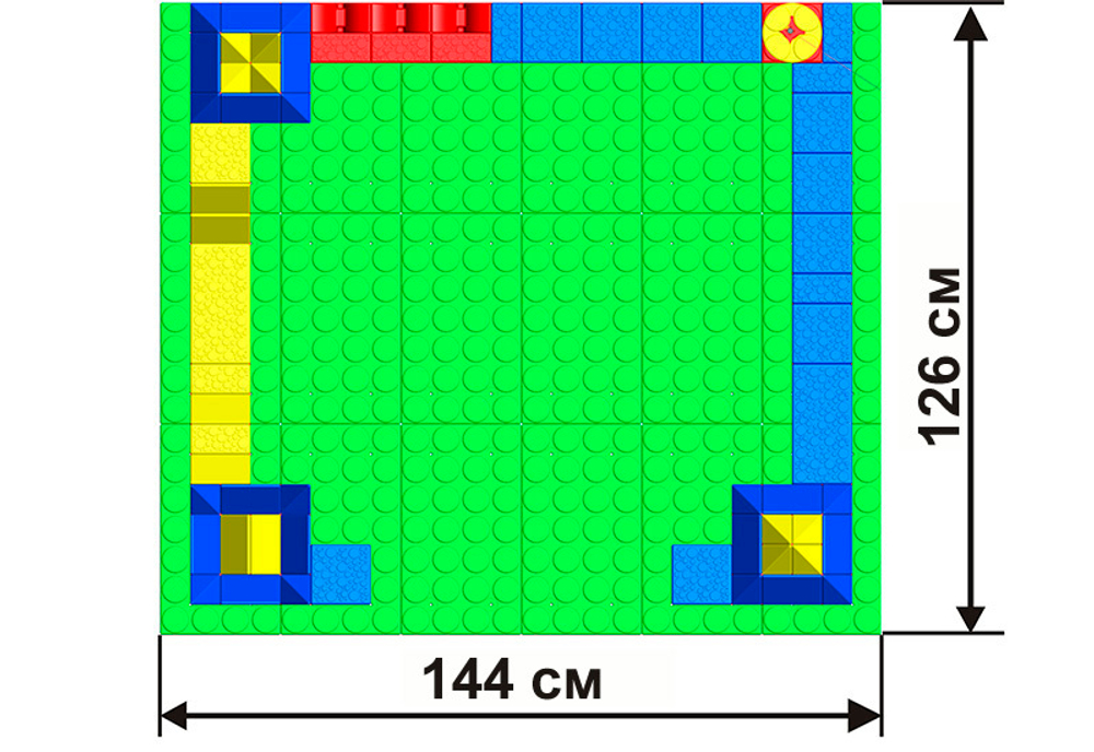 Конструктор Leco Крепости GigaBloks 10"