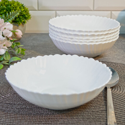 Набор тарелок суповых 6шт 17,5см "Белая дама" Prima Collection